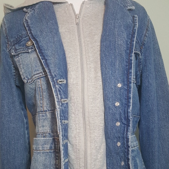 Personal identity denim jacket with inset hood - Picture 2 of 8